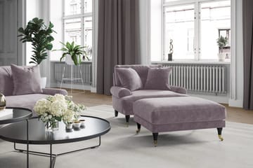 Andrew Loveseat Sammet - Lila/Mässing - Möbler - Fåtölj & stolar - Fåtölj - Sammetsfåtölj