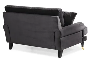 Andrew Loveseat Sammet - Mörkgrå/Mässing - Möbler - Fåtölj & stolar - Fåtölj
