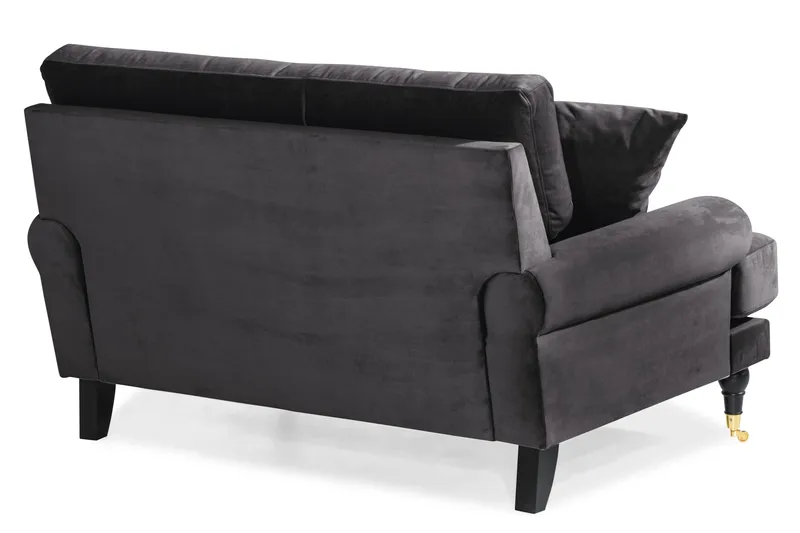 Andrew Loveseat Sammet - Mörkgrå/Mässing - Möbler - Fåtölj & stolar - Fåtölj