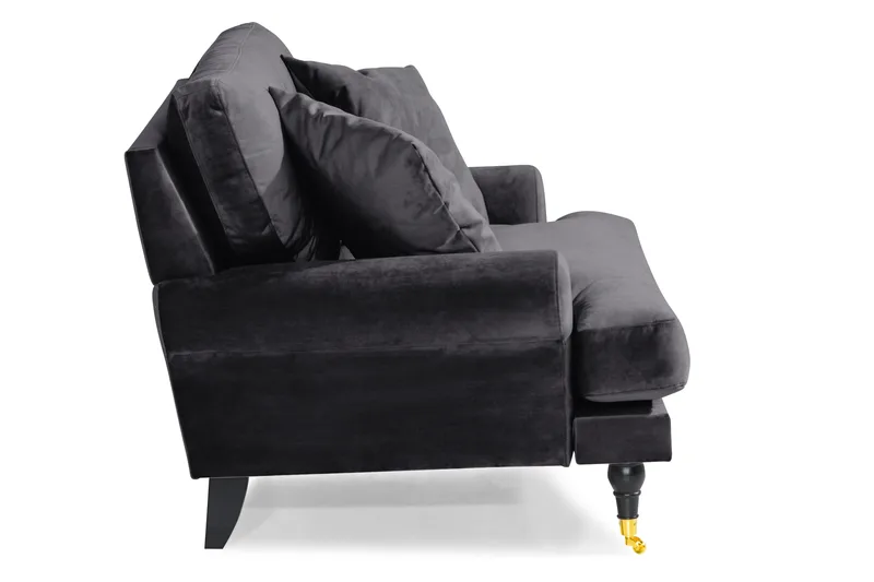 Andrew Loveseat Sammet - Mörkgrå/Mässing - Möbler - Fåtölj & stolar - Fåtölj