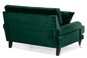 Andrew Loveseat Sammet - Mörkgrön/Krom - Möbler - Fåtölj & stolar - Fåtölj - Sammetsfåt ölj