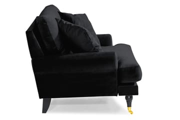 Andrew Loveseat Sammet - Svart/Mässing - Möbler - Fåtölj & stolar - Fåtölj
