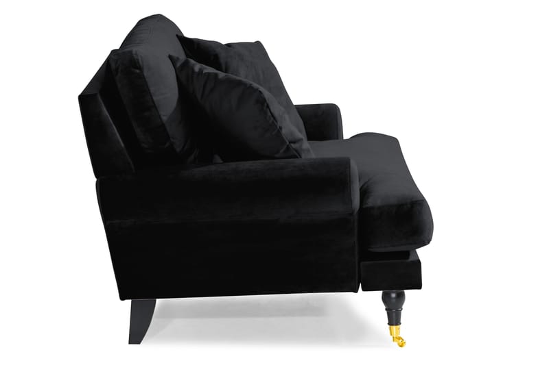 Andrew Loveseat Sammet - Svart/Mässing - Möbler - Fåtölj & stolar - Fåtölj