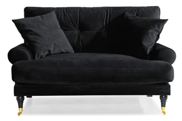 Andrew Loveseat Sammet - Svart/Mässing - Möbler - Fåtölj & stolar - Fåtölj