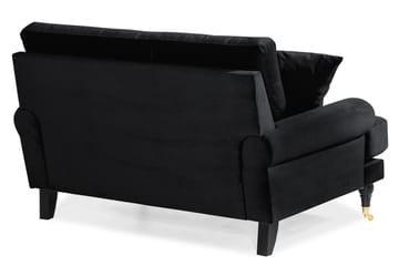 Andrew Loveseat Sammet - Svart/Mässing - Möbler - Fåtölj & stolar - Fåtölj