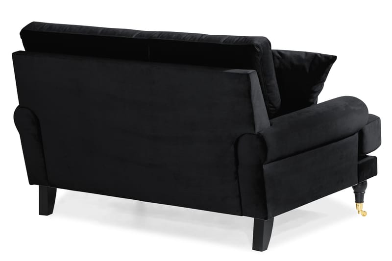 Andrew Loveseat Sammet - Svart/Mässing - Möbler - Fåtölj & stolar - Fåtölj