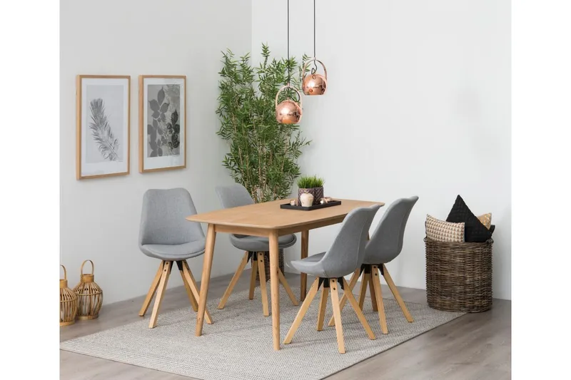 Andros Matstol & köksstol med träben - Grå - Möbler - Fåtölj & stolar - Matstol & köksstol
