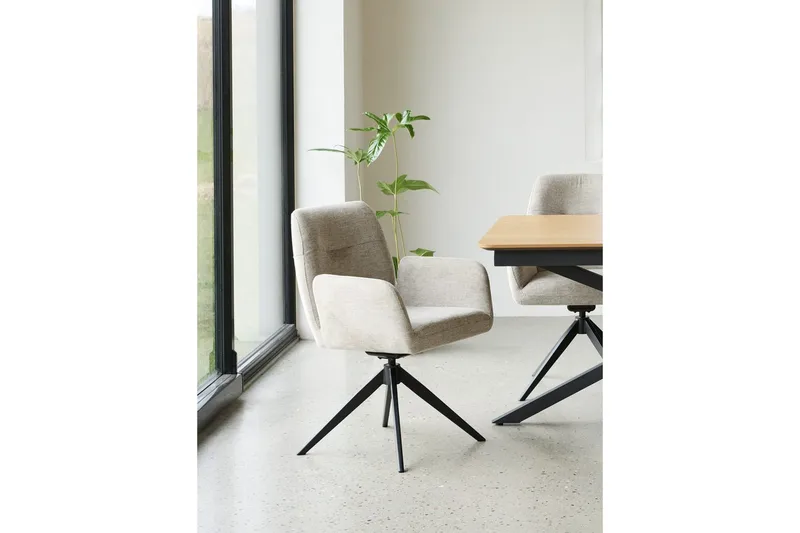 Annabela Karmstol - Beige - Möbler - Fåtölj & stolar - Matstol & köksstol