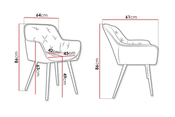 Argenta Karmstol - Blå/Svart - Möbler - Fåtölj & stolar - Matstol & köksstol