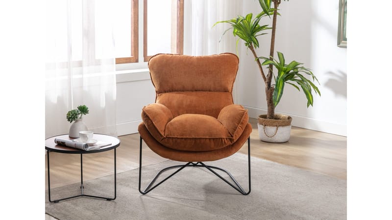 Artemis Fåtölj i tyg - Ockra - Möbler - Fåtölj & stolar - Fåtölj