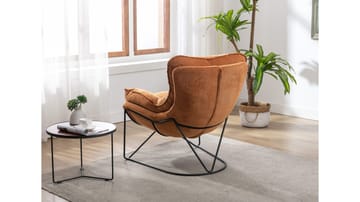 Artemis Fåtölj i tyg - Ockra - Möbler - Fåtölj & stolar - Fåtölj