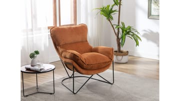 Artemis Fåtölj i tyg - Ockra - Möbler - Fåtölj & stolar - Fåtölj