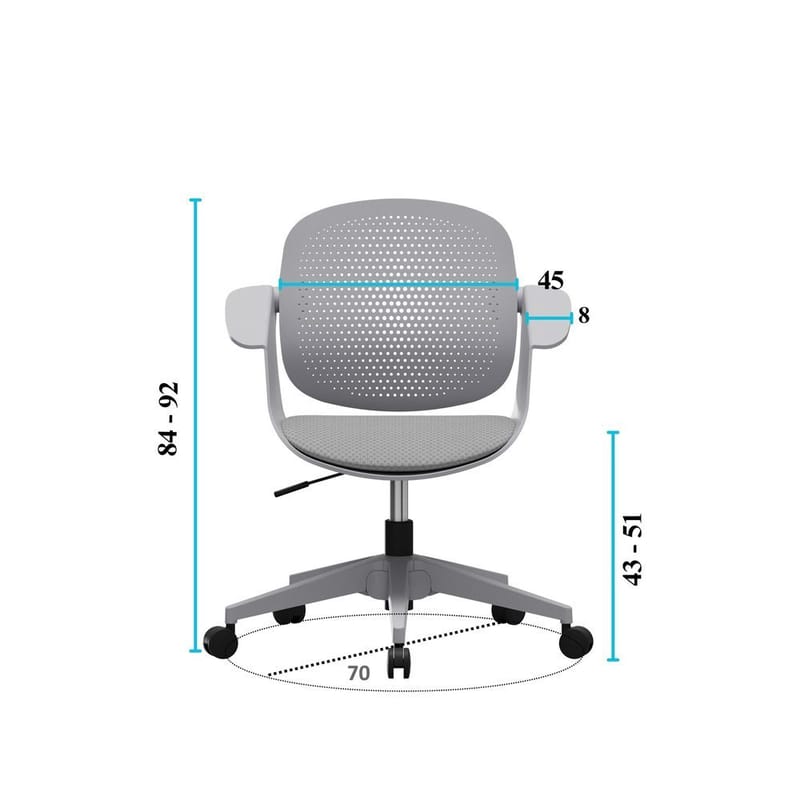 Astven Kontorsstol - Grå - Möbler - Fåtölj & stolar - Kontorsstol & skrivbordsstol