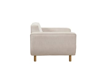 Austen Fåtölj i Tyg med Träben - Beige - Möbler - Fåtölj & stolar - Fåtölj