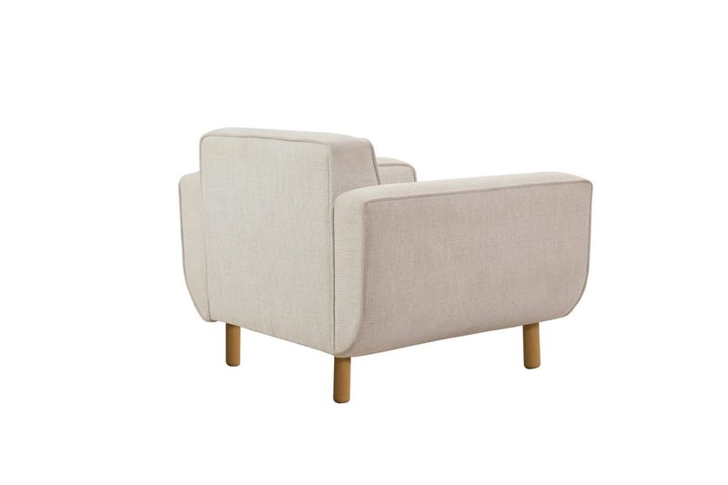 Austen Fåtölj i Tyg med Träben - Beige - Möbler - Fåtölj & stolar - Fåtölj