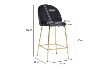 Babbi Barstol 102 cm - Antracit - Möbler - Fåtölj & stolar - Barstol & barpall