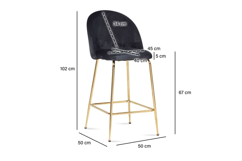 Babbi Barstol 102 cm - Antracit - Möbler - Fåtölj & stolar - Barstol & barpall