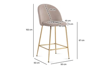 Babbi Barstol 102 cm - Beige - Möbler - Fåtölj & stolar - Barstol & barpall