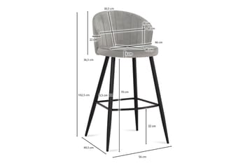 Babby Barstol 103 cm - Ljusgrå - Möbler - Fåtölj & stolar - Barstol & barpall