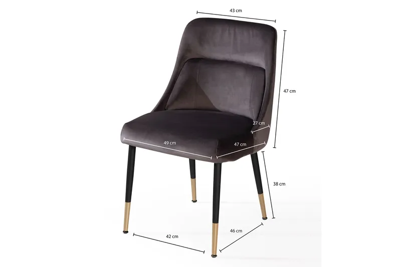 Babloo Matstol - Mörkgrå - Möbler - Fåtölj & stolar - Matstol & köksstol