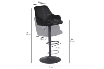 Badan Barstol 106 cm - Antracit - Möbler - Fåtölj & stolar - Barstol & barpall