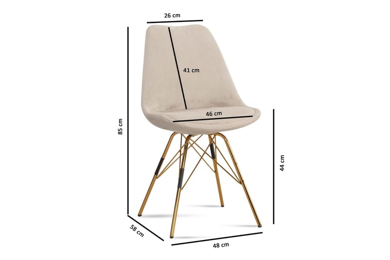 Badoni Karmstol - Beige - Möbler - Fåtölj & stolar - Matstol & köksstol