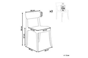 Bankettstol Covington set om 2 - Möbler - Fåtölj & stolar - Matstol & köksstol