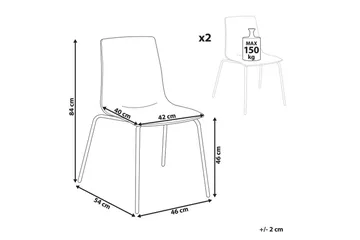 Bankettstol Silerton set om 2 - Möbler - Fåtölj & stolar - Matstol & köksstol