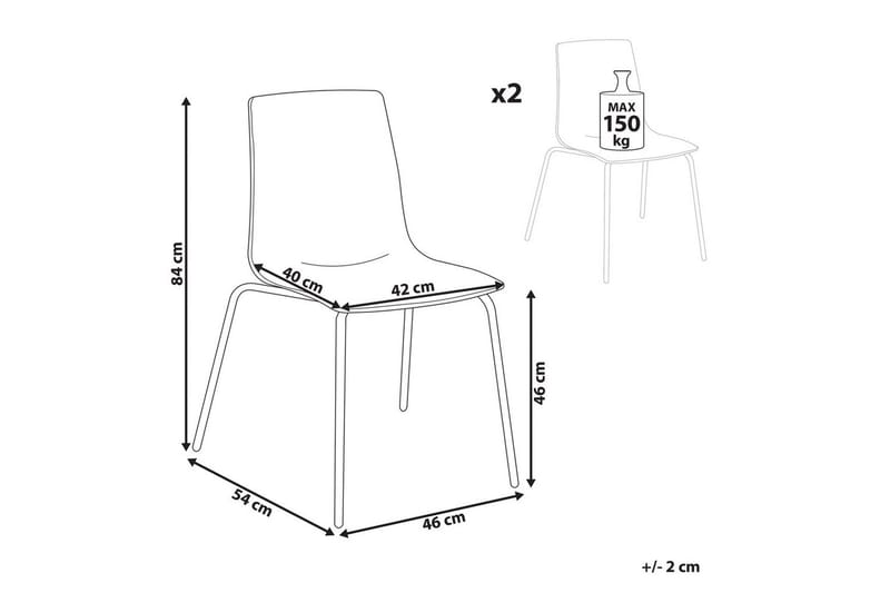 Bankettstol Silerton set om 2 - Möbler - Fåtölj & stolar - Matstol & köksstol