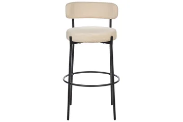 Barstol Allison set om 2 Beige-Svart - Beige-Svart - Möbler - Fåtölj & stolar - Barstol & barpall