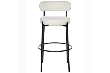 Barstol Allison set om 2 Vit-Svart - Vit-Svart - Möbler - Fåtölj & stolar - Barstol & barpall