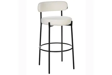 Barstol Allison set om 2 Vit-Svart - Vit-Svart - Möbler - Fåtölj & stolar - Barstol & barpall