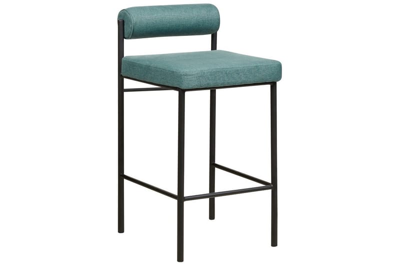 Barstol Amaya set om 2 Blågrön-Svart, Polyester - Blågrön-Svart, Polyester - Möbler - Fåtölj & stolar - Barstol & barpall