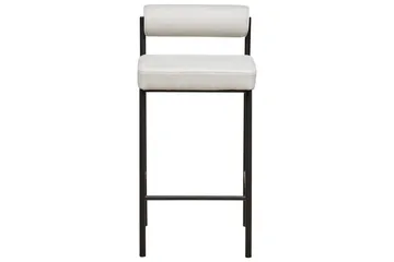 Barstol Amaya set om 2 Ljusgrå-Svart, Polyester - Ljusgrå-Svart, Polyester - Möbler - Fåtölj & stolar - Barstol & barpall