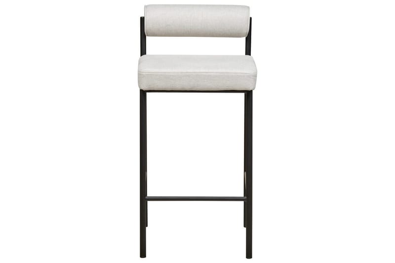 Barstol Amaya set om 2 Ljusgrå-Svart, Polyester - Ljusgrå-Svart, Polyester - Möbler - Fåtölj & stolar - Barstol & barpall