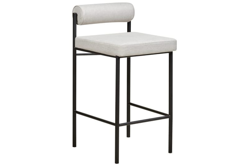 Barstol Amaya set om 2 Ljusgrå-Svart, Polyester - Ljusgrå-Svart, Polyester - Möbler - Fåtölj & stolar - Barstol & barpall