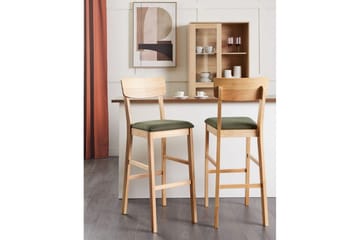 Barstol Ambler set om 2 Ljus Trä-Grön - Ljus Trä-Grön - Möbler - Fåtölj & stolar - Barstol & barpall