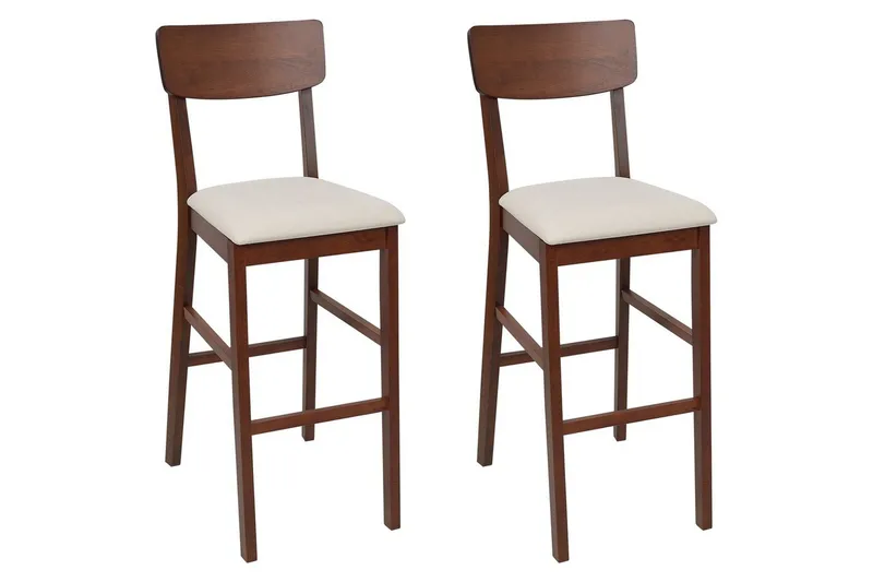 Barstol Ambler set om 2 Mörkt Trä-Beige - Ljus Trä-Beige - Möbler - Fåtölj & stolar - Barstol & barpall