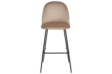 Barstol Arcola set om 2 Beige-Svart - Beige-Svart - Möbler - Fåtölj & stolar - Barstol & barpall