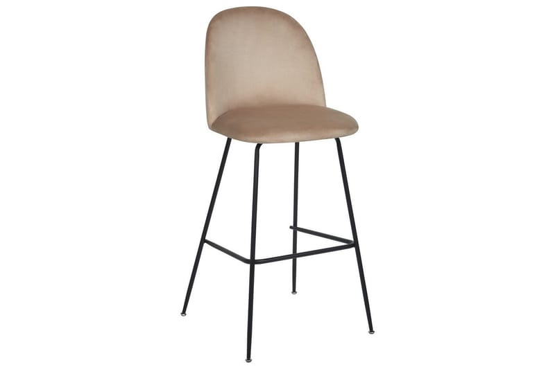 Barstol Arcola set om 2 Beige-Svart - Beige-Svart - Möbler - Fåtölj & stolar - Barstol & barpall