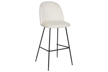 Barstol Arcola set om 2 Vit-Svart - Vit-Svart - Möbler - Fåtölj & stolar - Barstol & barpall