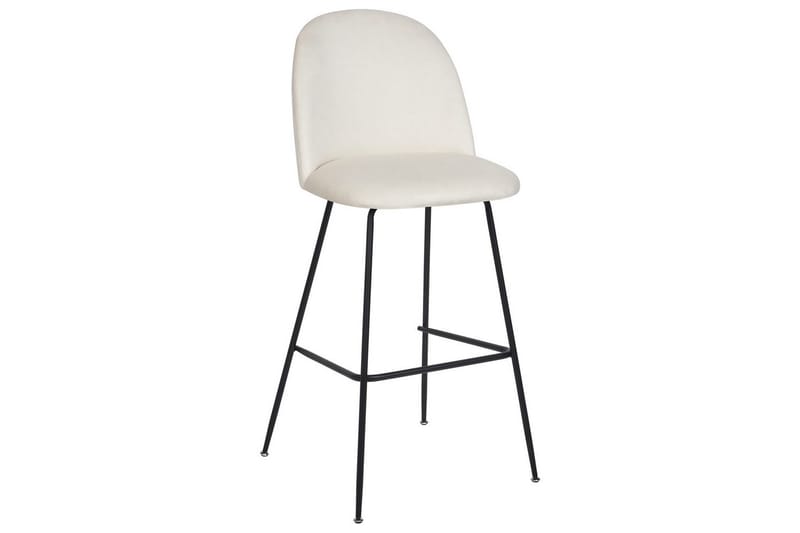 Barstol Arcola set om 2 Vit-Svart - Vit-Svart - Möbler - Fåtölj & stolar - Barstol & barpall