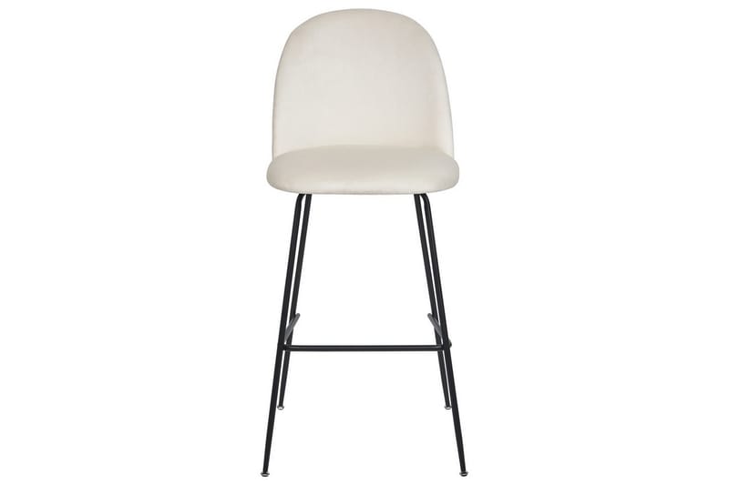 Barstol Arcola set om 2 Vit-Svart - Vit-Svart - Möbler - Fåtölj & stolar - Barstol & barpall