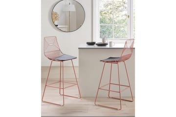 Barstol Bisbee set om 2 Rose Guld-Svart - Rose Guld-Svart - Möbler - Fåtölj & stolar - Barstol & barpall