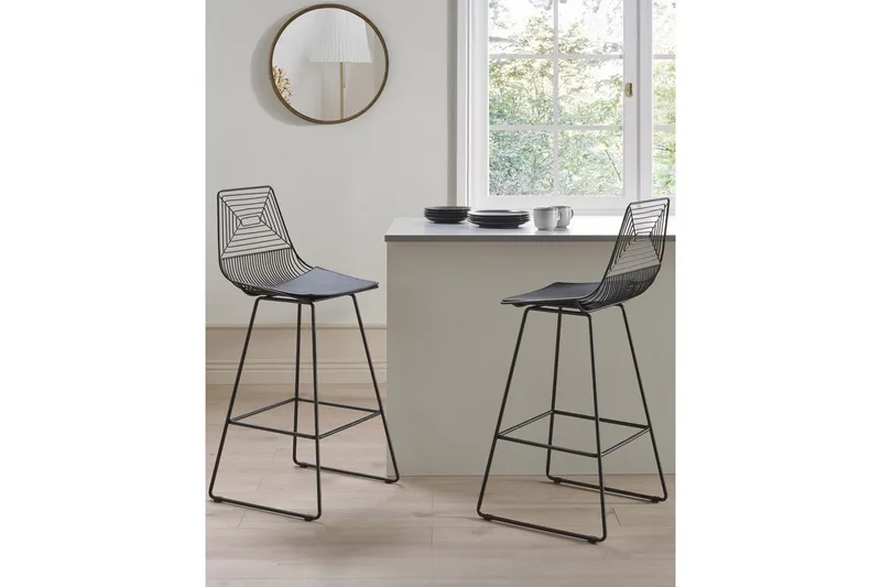 Barstol Bisbee set om 2 Svart - Svart - Möbler - Fåtölj & stolar - Barstol & barpall