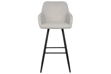 Barstol Casmalia set om 2 Beige-Svart - Beige-Svart - Möbler - Fåtölj & stolar - Barstol & barpall