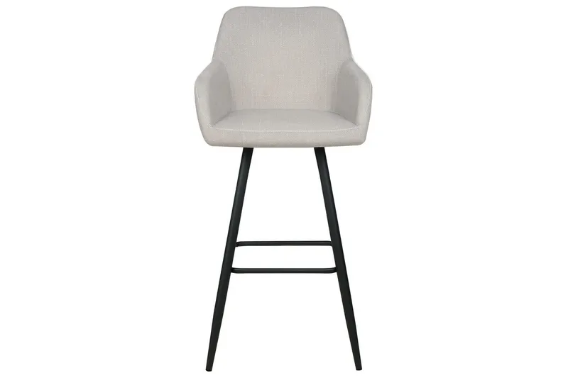 Barstol Casmalia set om 2 Beige-Svart - Beige-Svart - Möbler - Fåtölj & stolar - Barstol & barpall