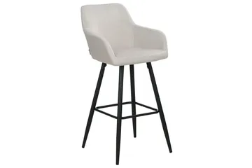 Barstol Casmalia set om 2 Beige-Svart - Beige-Svart - Möbler - Fåtölj & stolar - Barstol & barpall