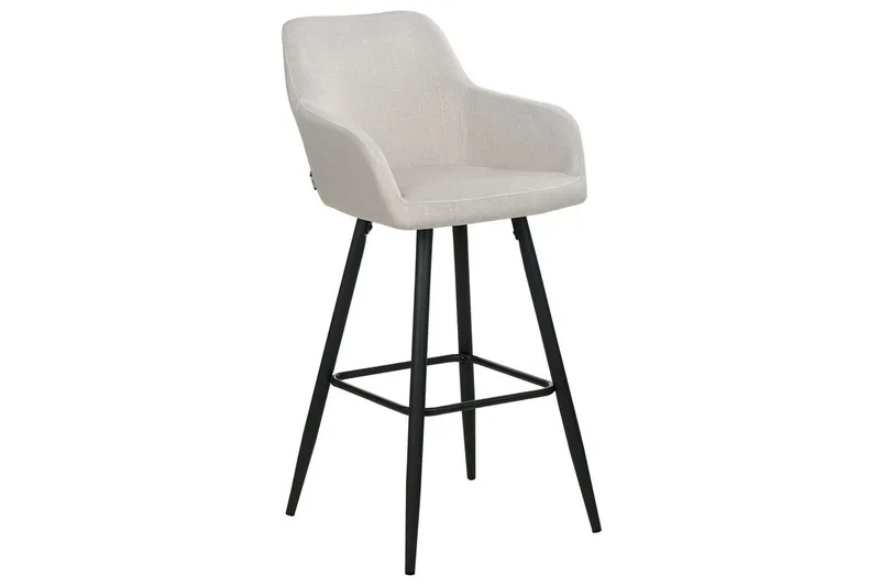 Barstol Casmalia set om 2 Beige-Svart - Beige-Svart - Möbler - Fåtölj & stolar - Barstol & barpall