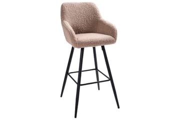 Barstol Casmalia set om 2 Beige/svart - Beige/svart - Möbler - Fåtölj & stolar - Barstol & barpall